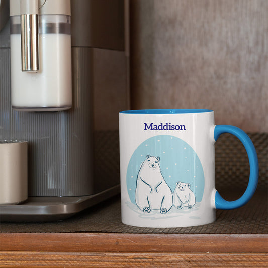 Winter Bears Personalised Porcelain Mug