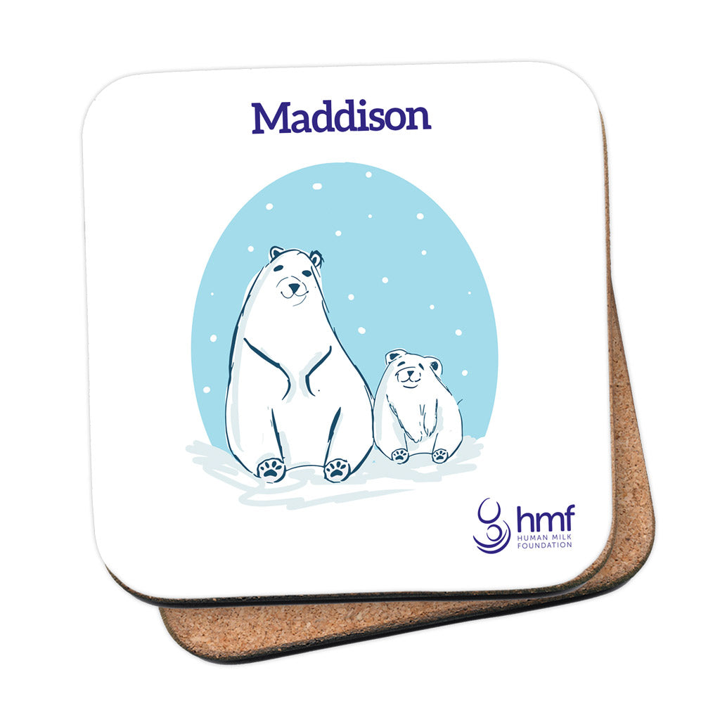 Winter Bears Personalised Coaster