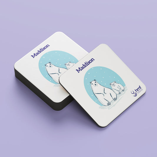 Winter Bears Personalised Coaster