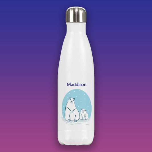 Winter Bears Personalised Premium Water Bottle