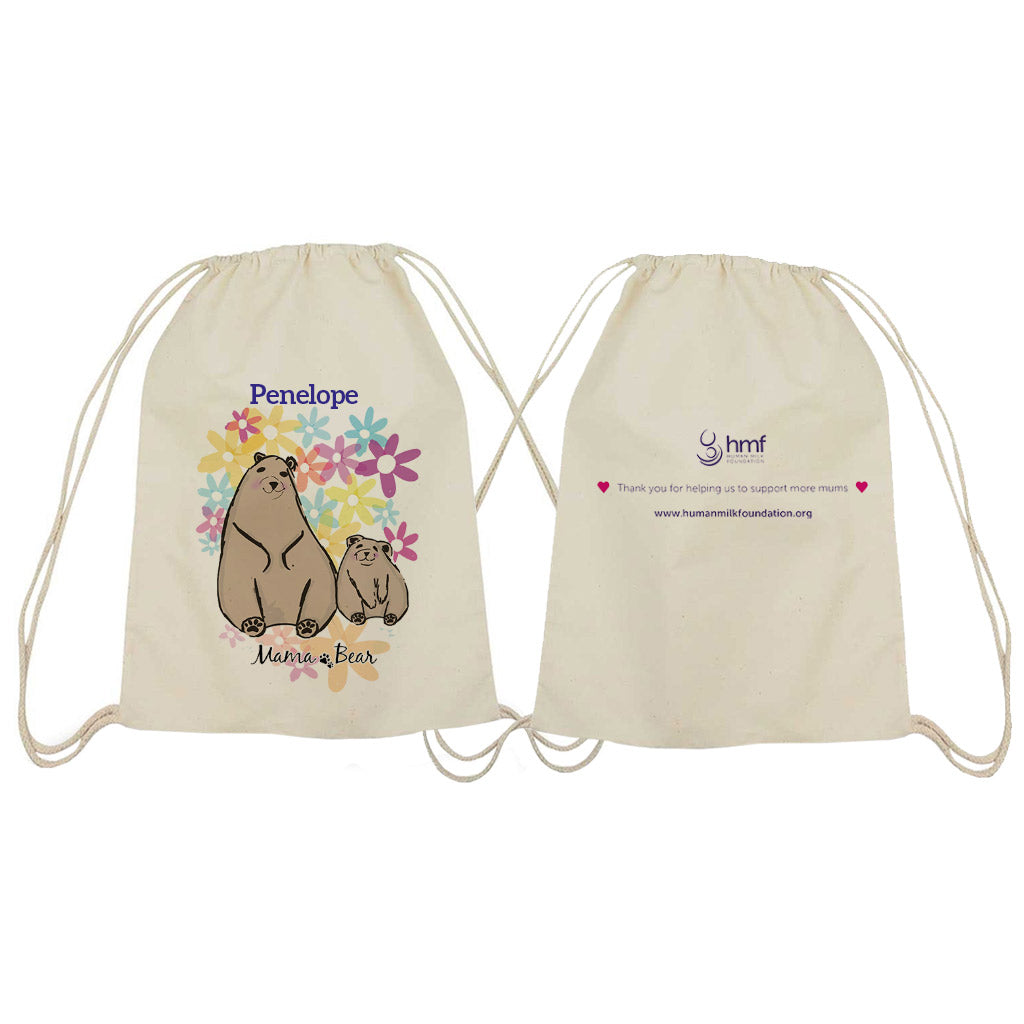Mama Bear Personalised Drawstring Bag