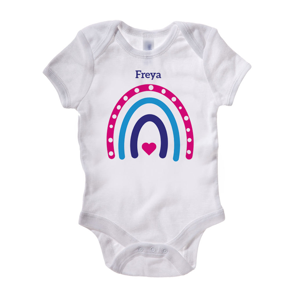 Rainbow Personalised Baby Grow