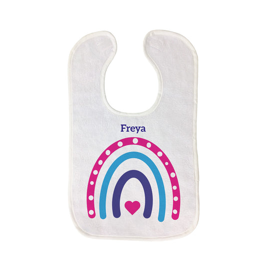 Rainbow Personalised Baby Bib