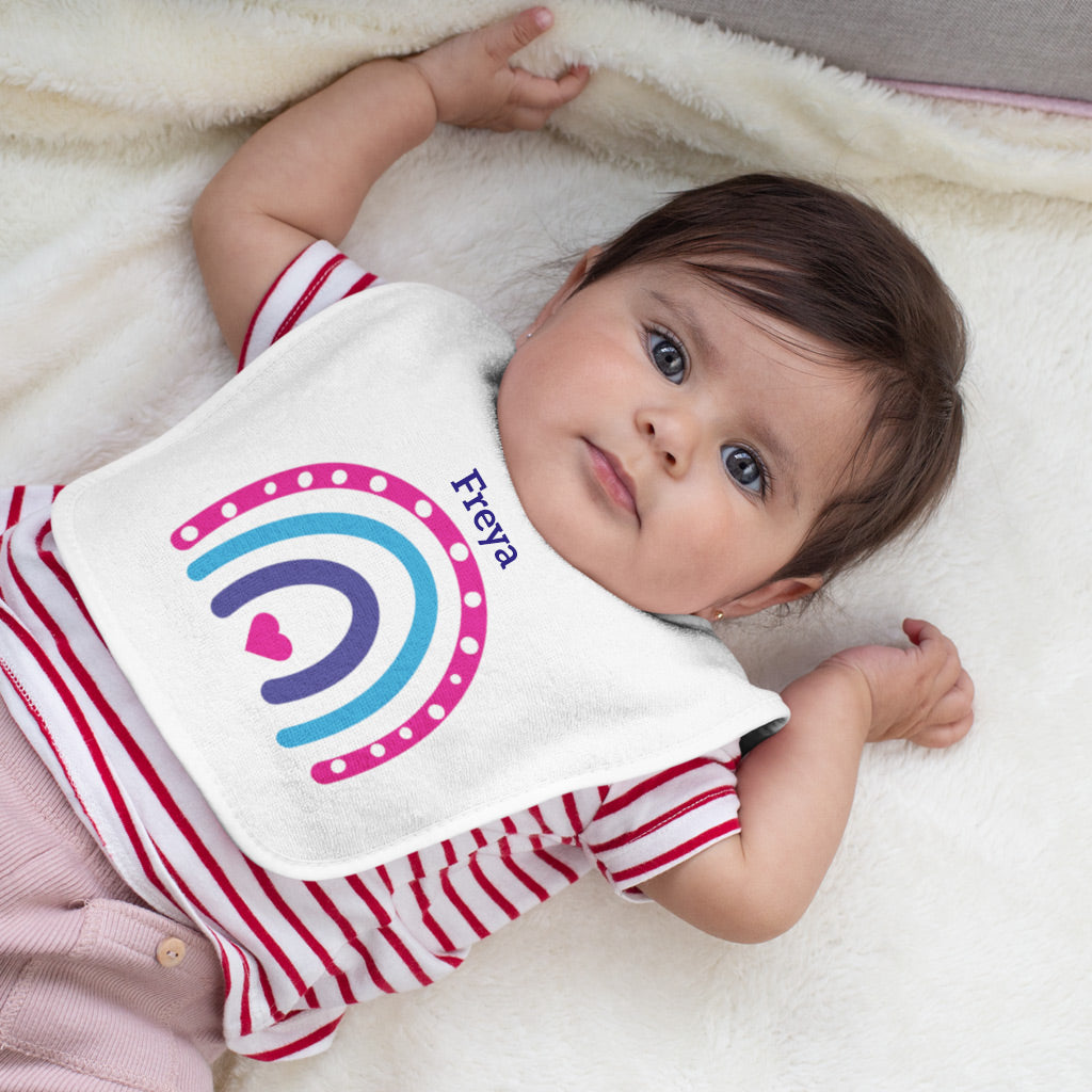 Rainbow Personalised Baby Bib