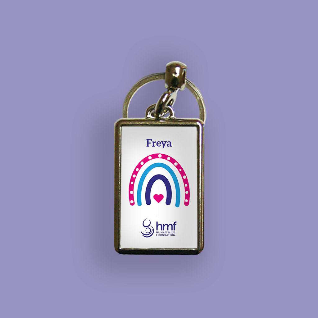 Rainbow Personalised Metal Keyring