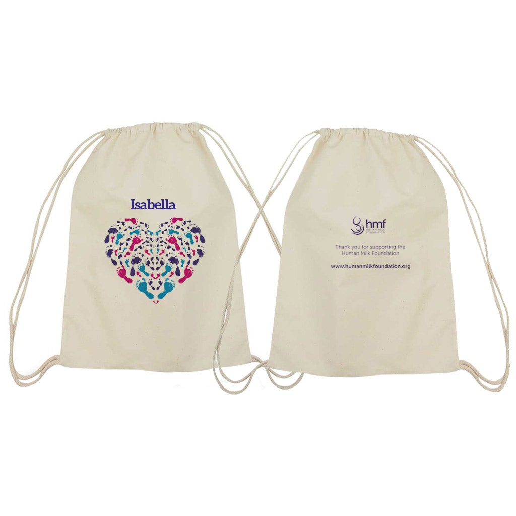 Little Heart Personalised Drawstring Bag