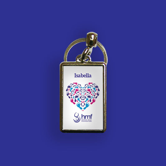 Little Heart Personalised Metal Keyring