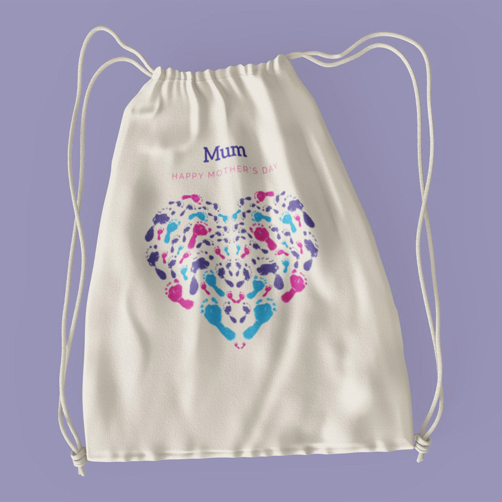 Little Heart Mother’s Day Personalised Drawstring Bag