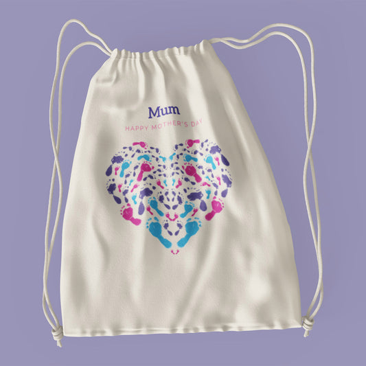 Little Heart Mother’s Day Personalised Drawstring Bag