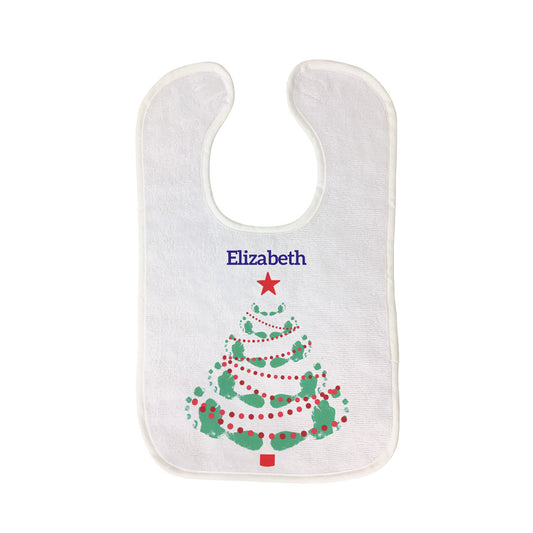Christmas Tree Personalised Baby Bib