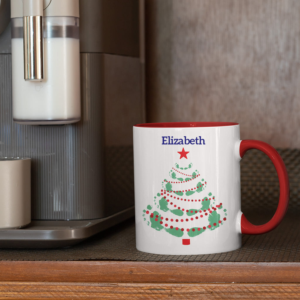 Christmas Tree Personalised Porcelain Mug