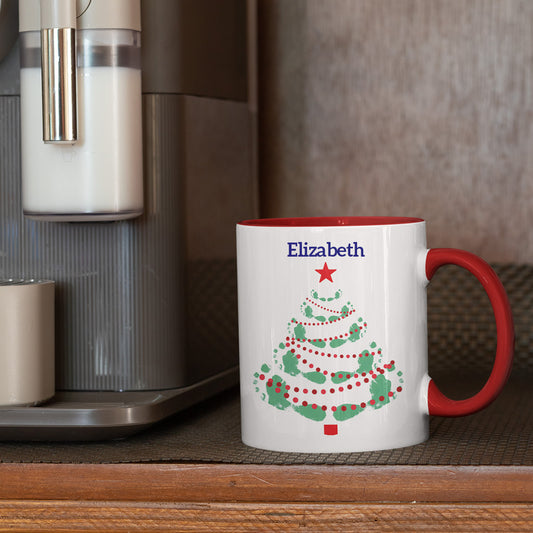 Christmas Tree Personalised Porcelain Mug
