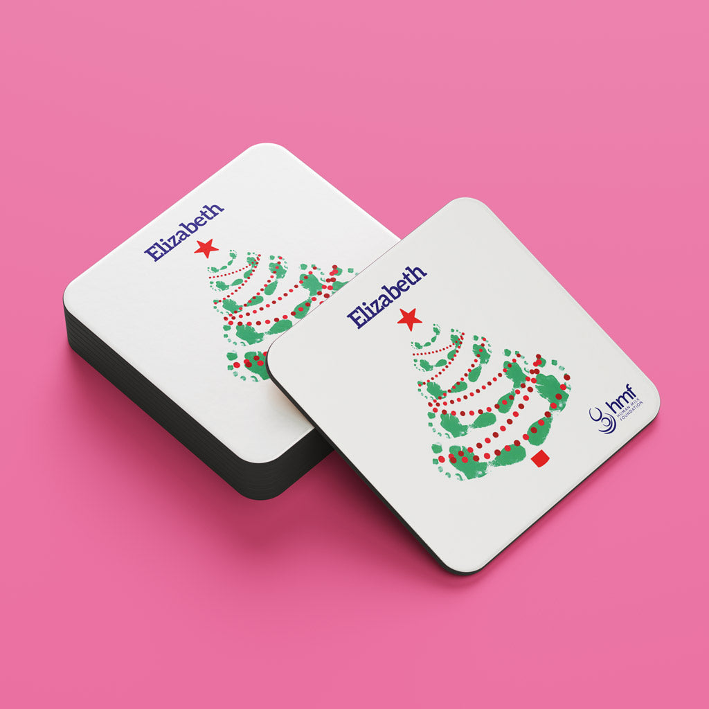 Christmas Tree Personalised Coaster