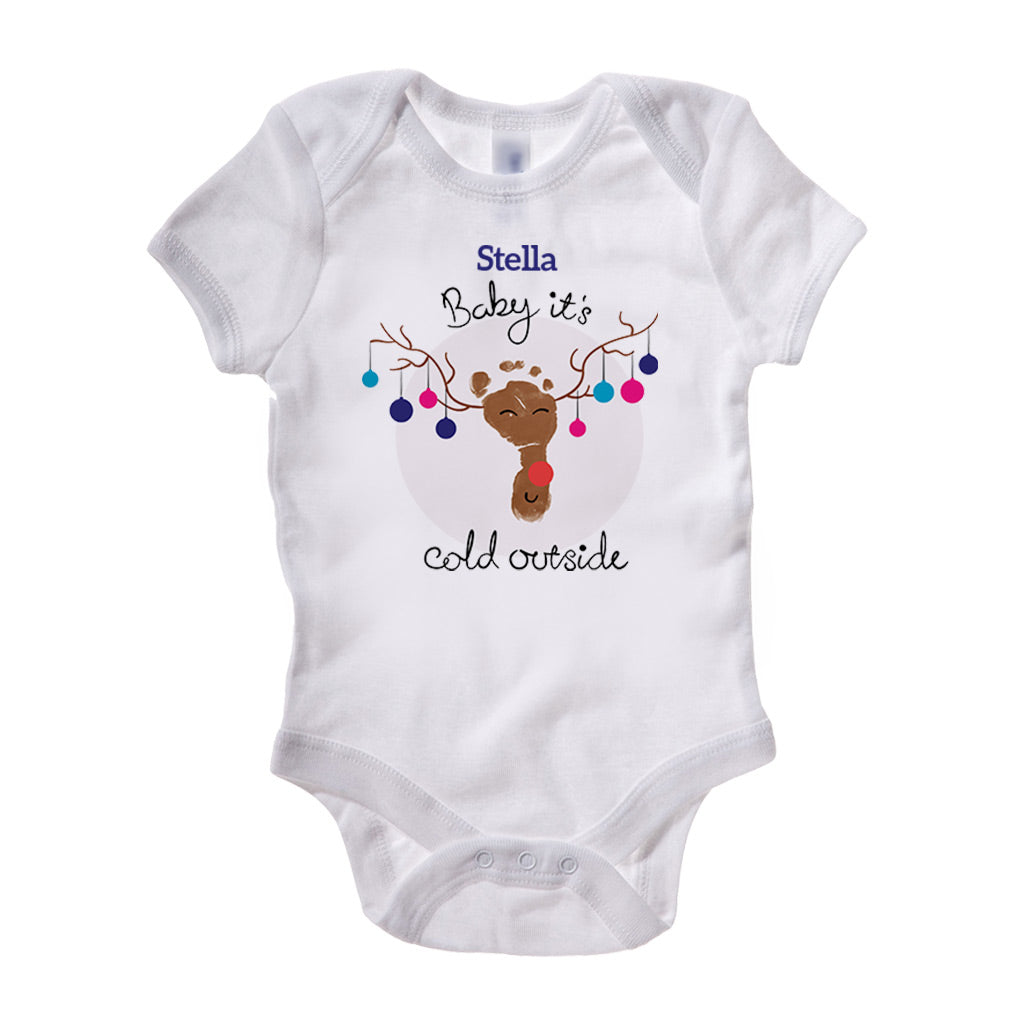 Baby It's Cold Outside Personalised Baby Grow