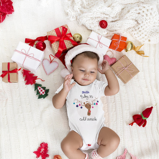 Baby It's Cold Outside Personalised Baby Grow