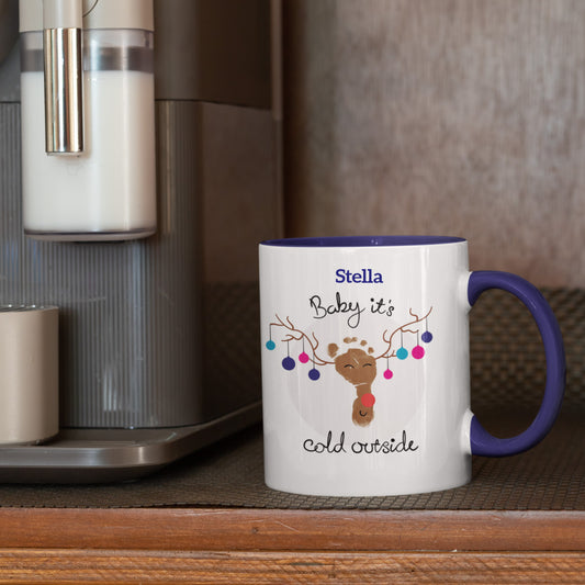 Baby It's Cold Outside Personalised Porcelain Mug