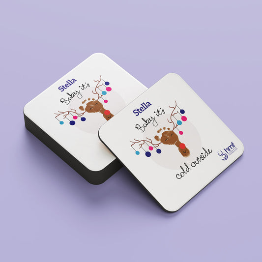 Baby It's Cold Outside Personalised Coaster