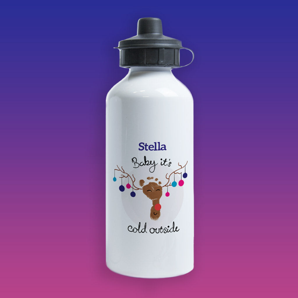 Baby It's Cold Outside Personalised Water Bottle