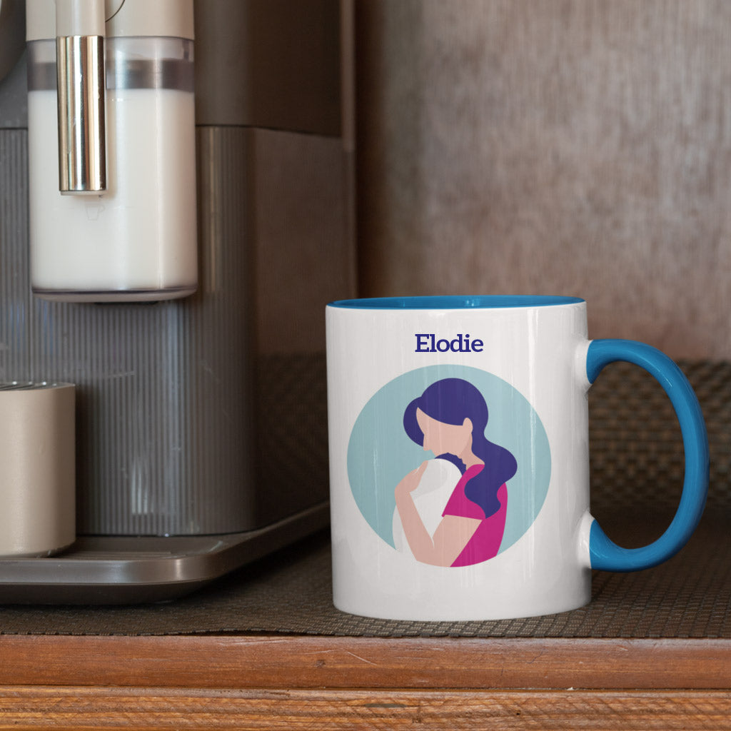 Mwg Porslen Personol Dyluniad Arbennig Mam a Babi 1