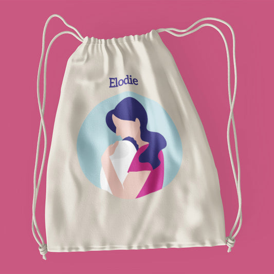 Special Mum and Baby Design 1 Personalised Drawstring Bag