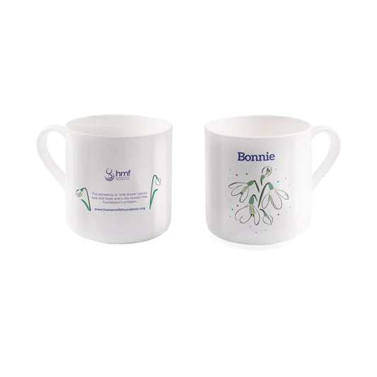 Snowdrops - Twinkly Dots Personalised Bone China Mug