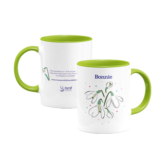 Snowdrops - Twinkly Dots Personalised Porcelain Mug