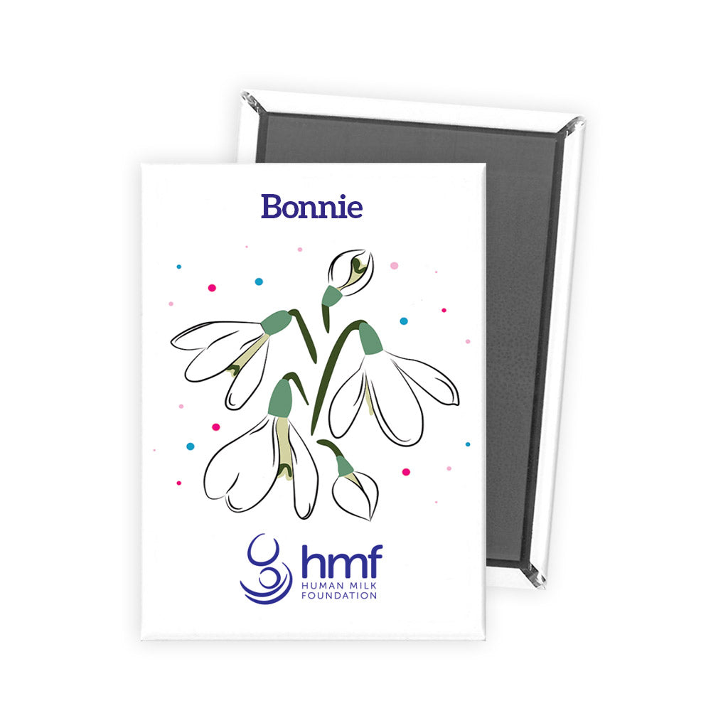 Snowdrops - Twinkly Dots Personalised Fridge Magnet