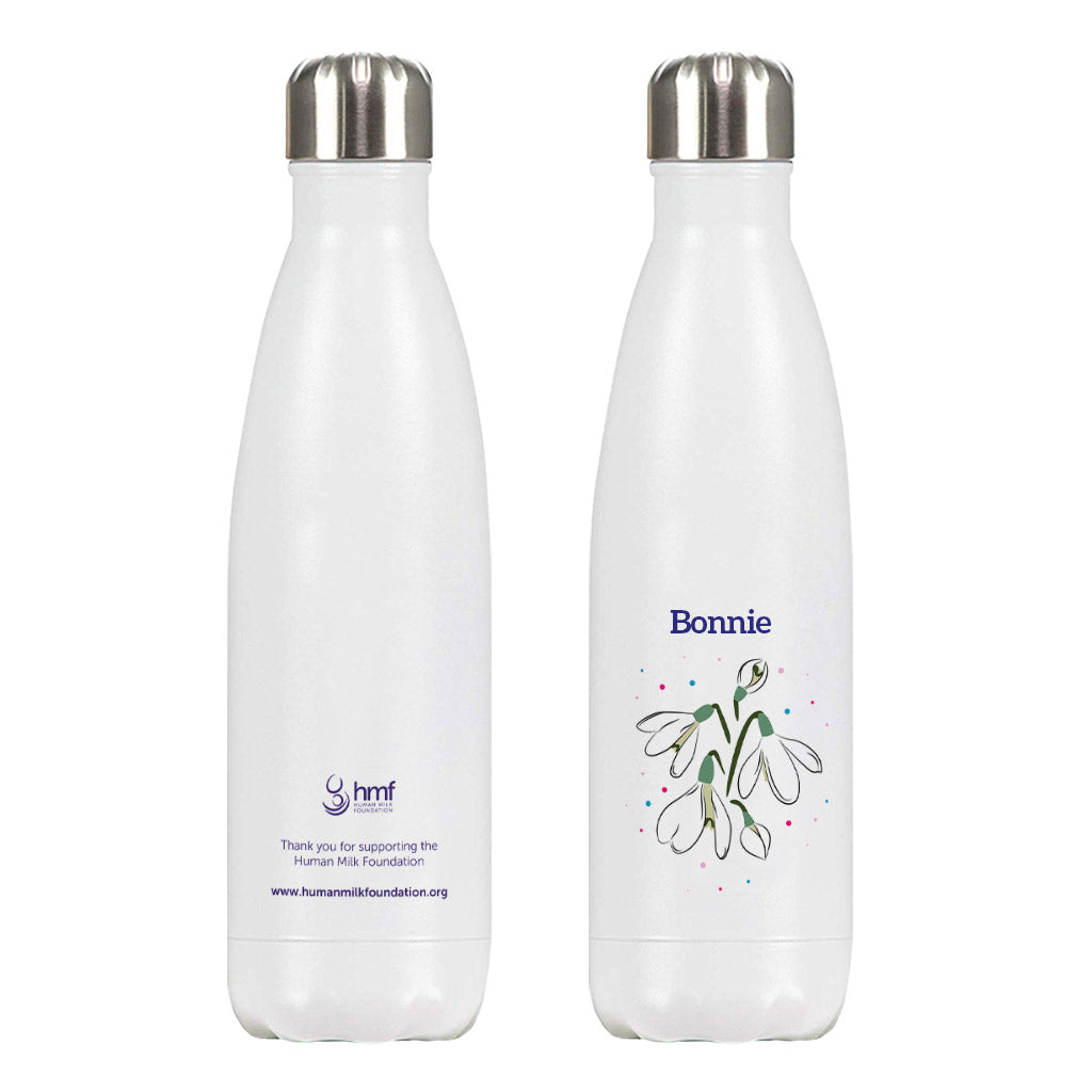 Snowdrops - Twinkly Dots Personalised Premium Water Bottle