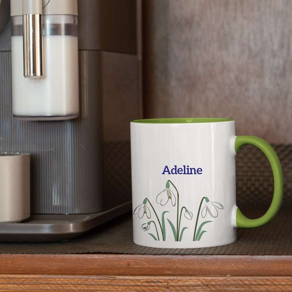 Snowdrops - Spring has Sprung Personalised Porcelain Mug