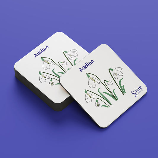 Snowdrops - Spring has Sprung Personalised Coaster