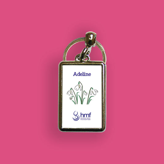 Snowdrops - Spring has Sprung Personalised Metal Keyring