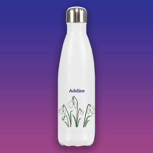 Snowdrops - Spring has Sprung Personalised Premium Water Bottle