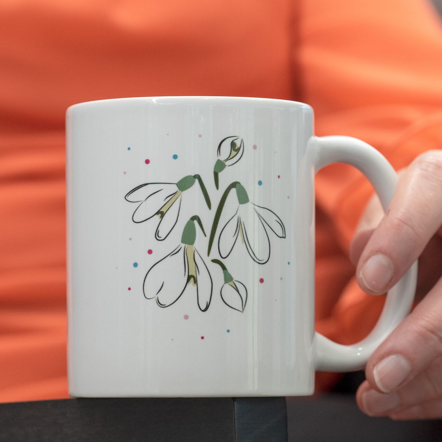 Twinkly Dots Snowdrop Mug