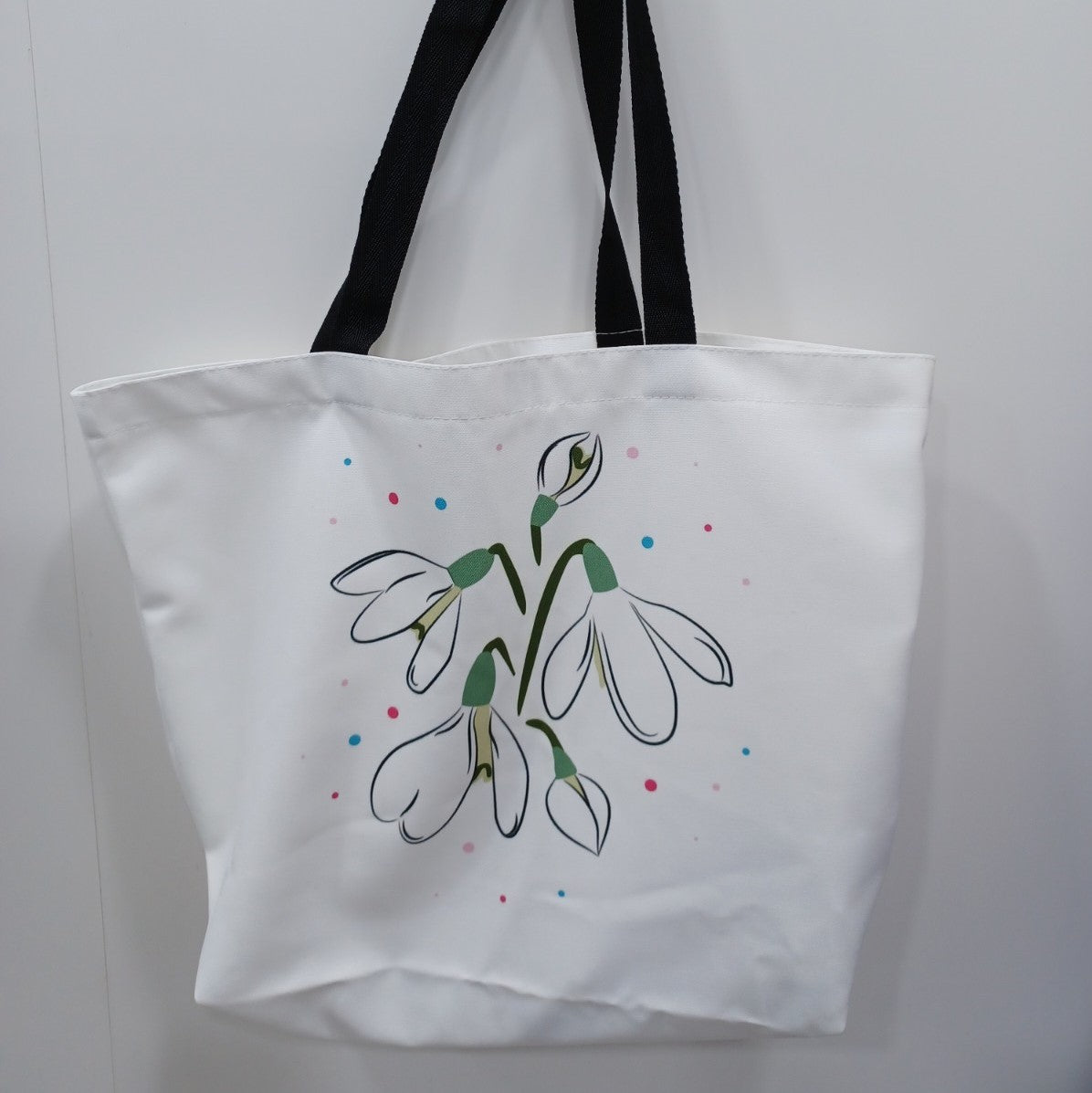 Twinkly Dots Snowdrop Tote Bag